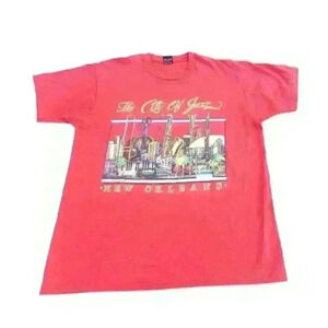 Vintage City Of New Orleans T-Shirt Single Stitch 80s XL City Of Jazz 1987 USA